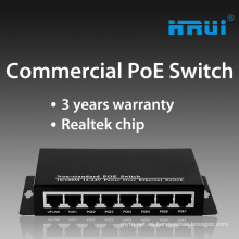 HongRui alta calidad 10 / 100Mbps ethernet switch 12v entrada poe 8 puerto